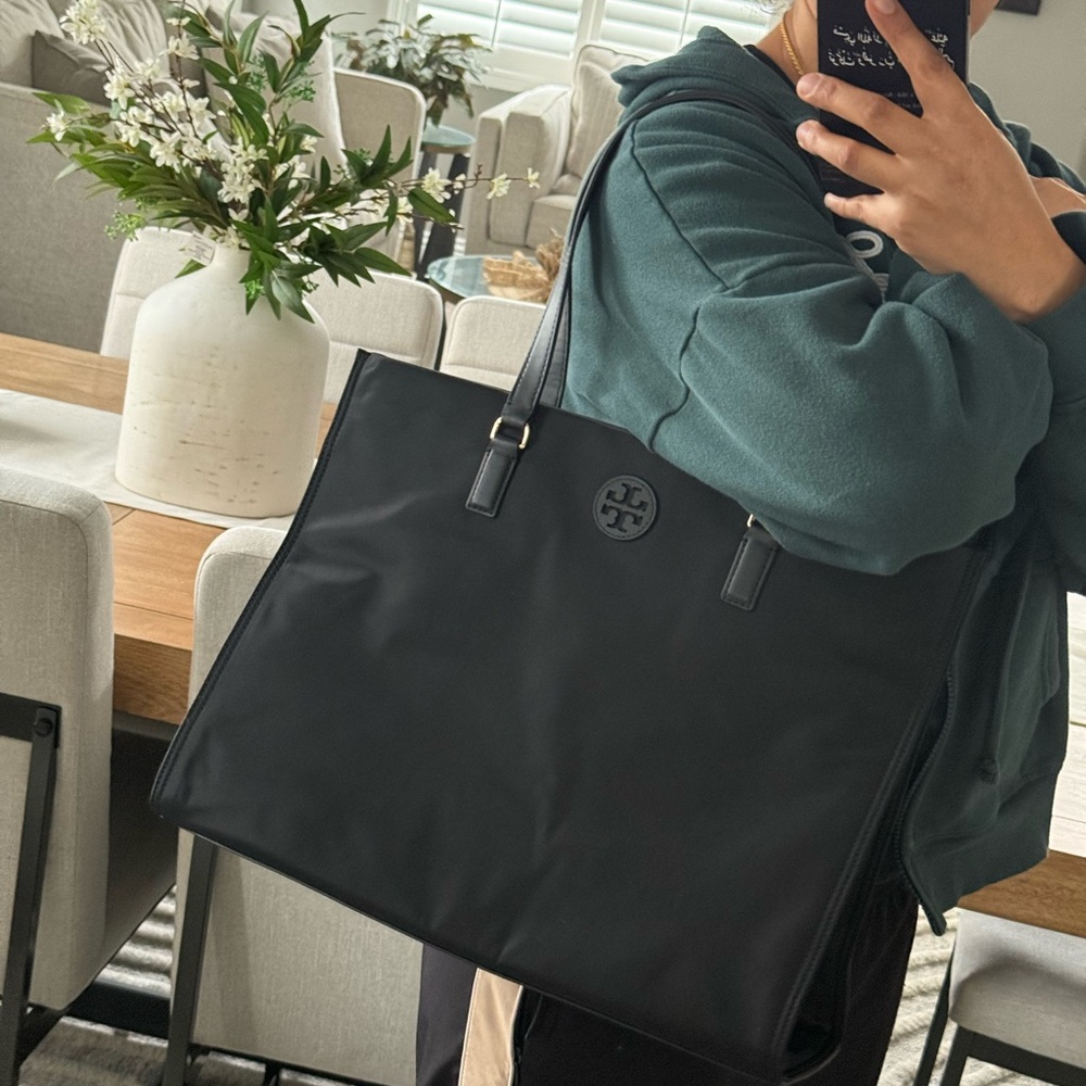 New tory burch Ella tote in black large nylon tote - Picture 10 of 10